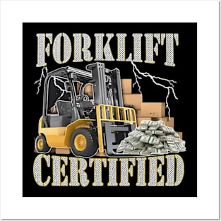 Funny Forklift Certified, Oddly Specific Meme, Heavy Equipment, Funny Meme Posters and Art